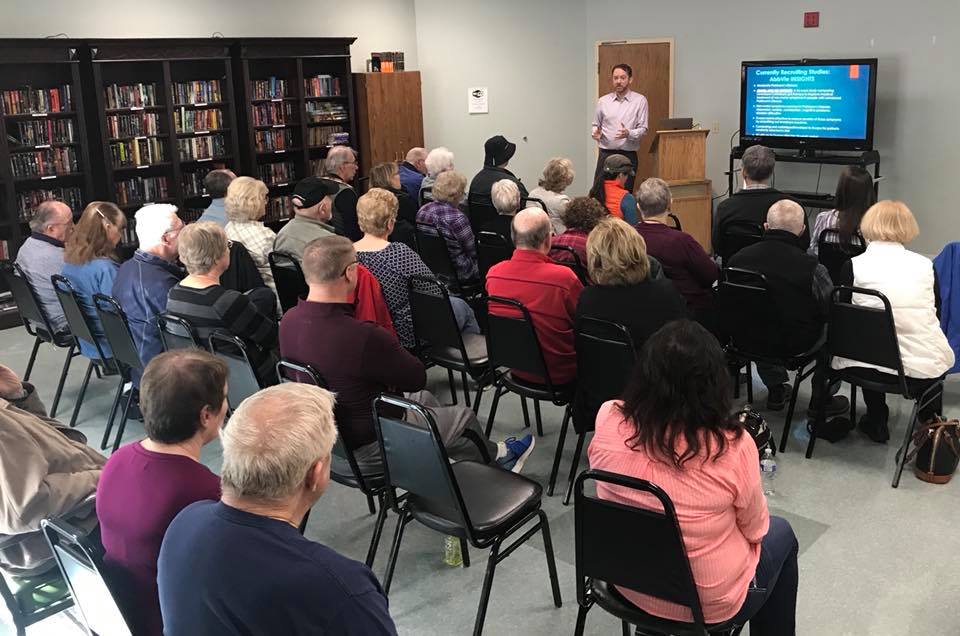 Parkinson's support group meeting